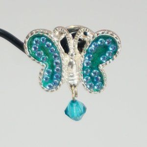 3/$10 - Avon Blue and Silver Crystal Butterfly Pin